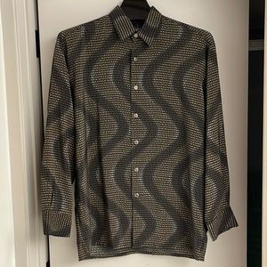Mens microfiber xxx design dress shirt black, beige,white